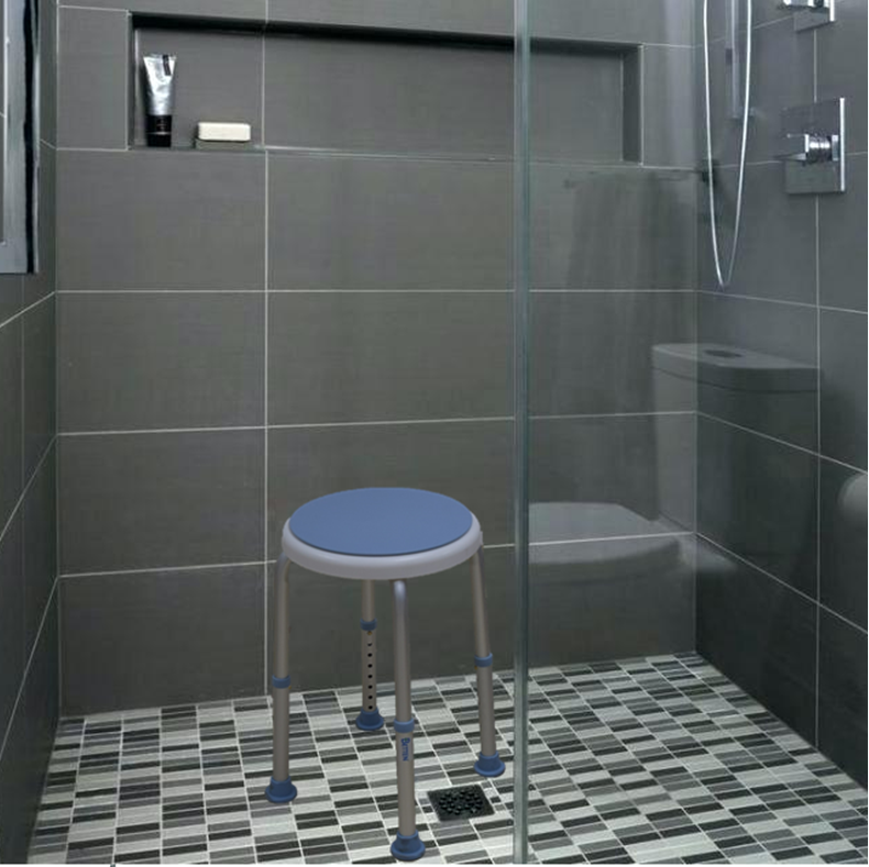 Silla de baño para ducha en forma de U con respaldo